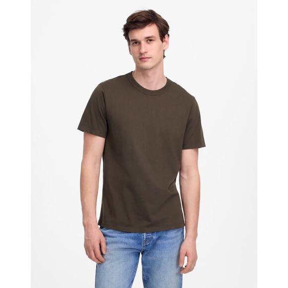 MADEWELL Men’s Garment-Dyed Allday Crewneck Tee S Dried Olive Green B59 - Picture 1 of 7